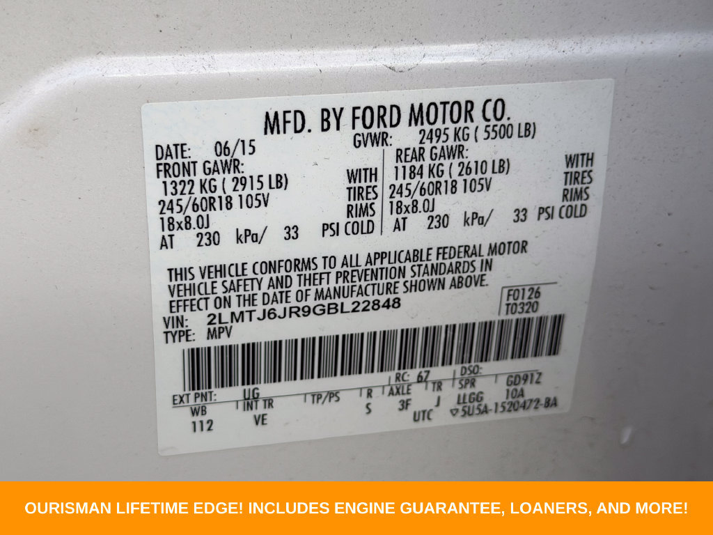Used 2016 Lincoln MKX Premiere w/ Cargo Utility Package FWD image 31