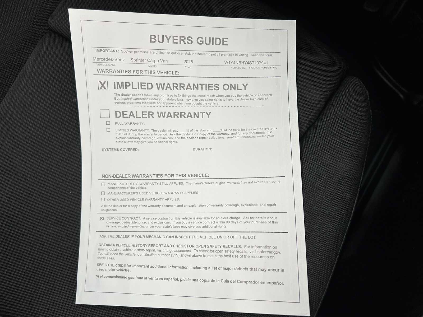Used 2025 Mercedes-Benz Sprinter 2500 image 33