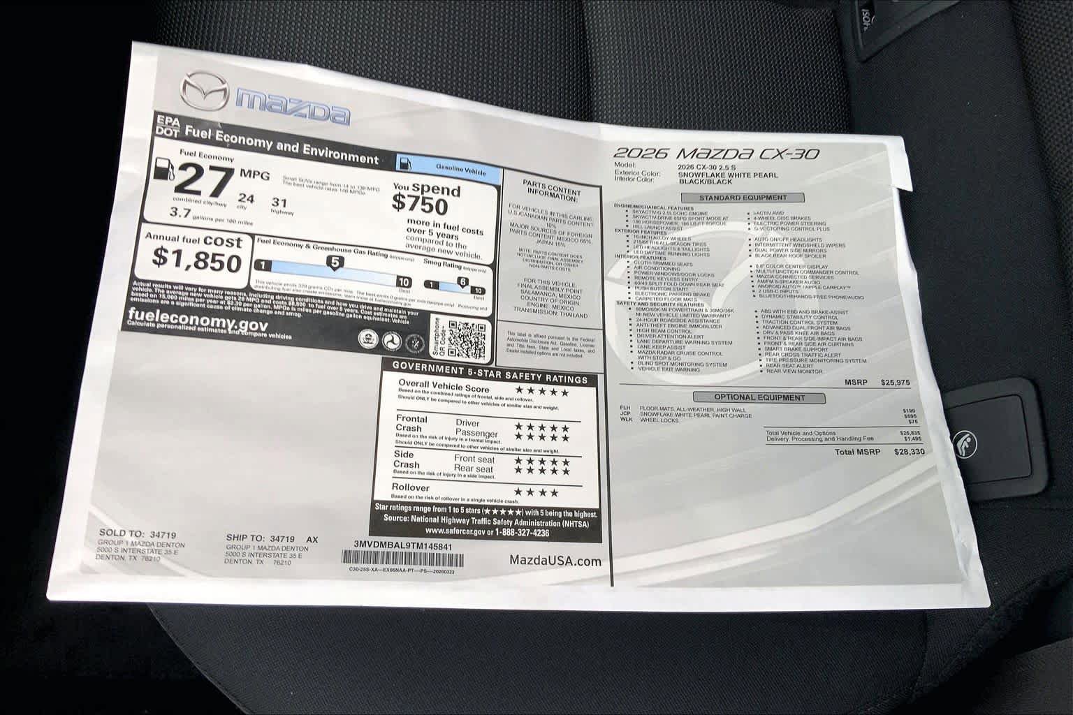 New 2026 MAZDA CX-30 AWD 2.5 S image 16