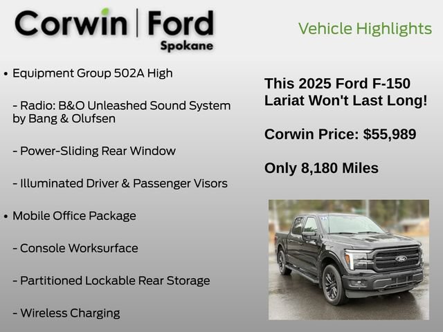 Used 2025 Ford F150 Lariat w/ Equipment Group 502A High AWD/4WD image 19
