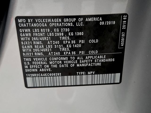 Used 2019 Volkswagen Atlas SEL Premium image 31