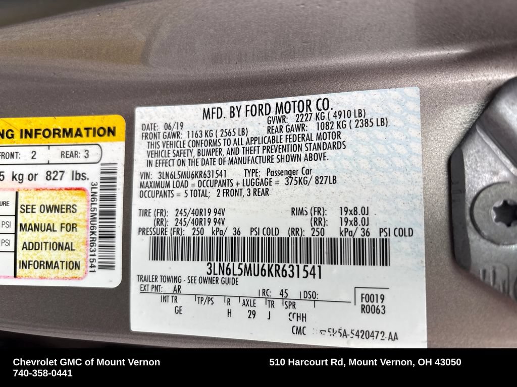 Used 2019 Lincoln MKZ Reserve w/ Luxury Package FWD image 34