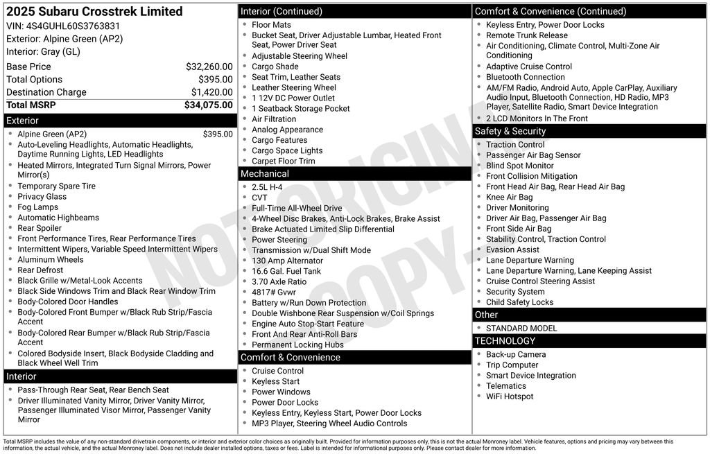Certified 2025 Subaru Crosstrek 2.5i Limited image 27