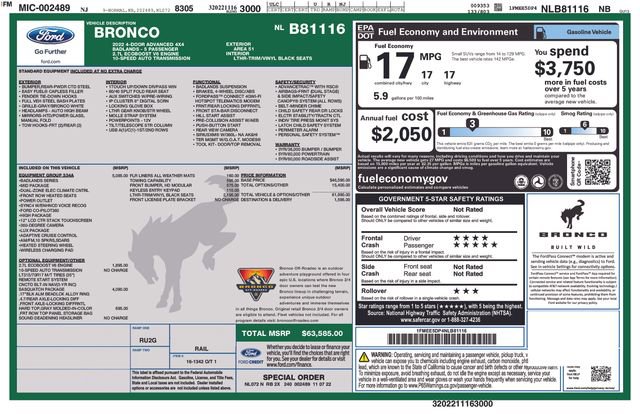 Certified 2022 Ford Bronco Badlands image 10