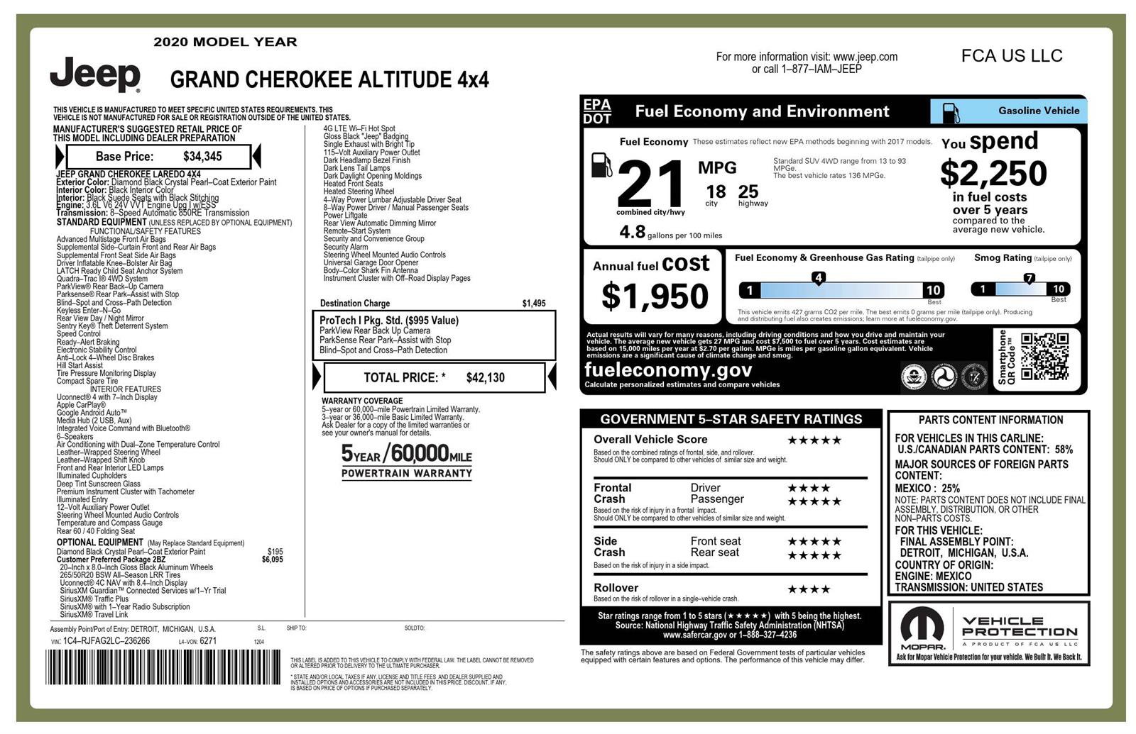 Used 2020 Jeep Grand Cherokee Altitude image 40