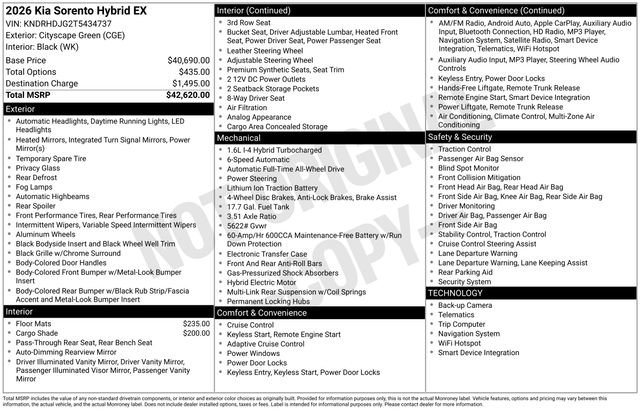 New 2026 Kia Sorento EX AWD/4WD image 5