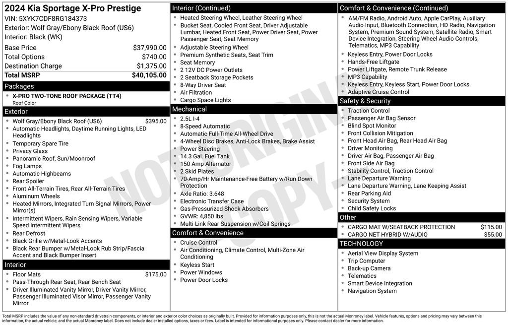 Certified 2024 Kia Sportage X-Pro Prestige AWD/4WD image 10