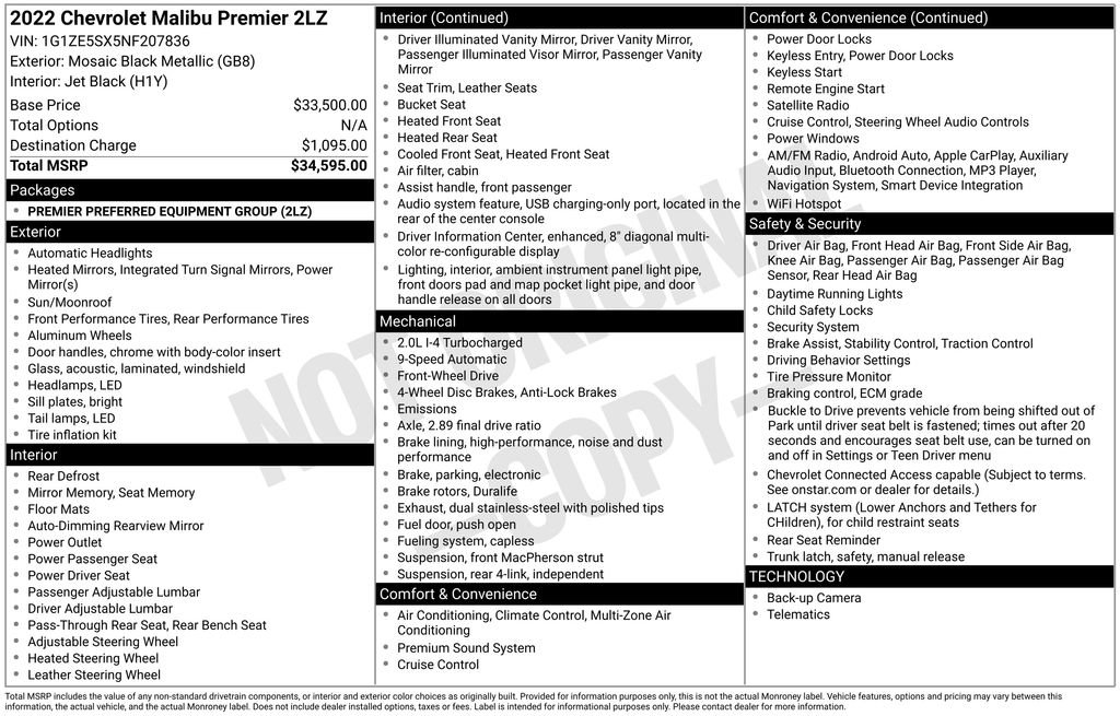 Used 2022 Chevrolet Malibu Premier image 39