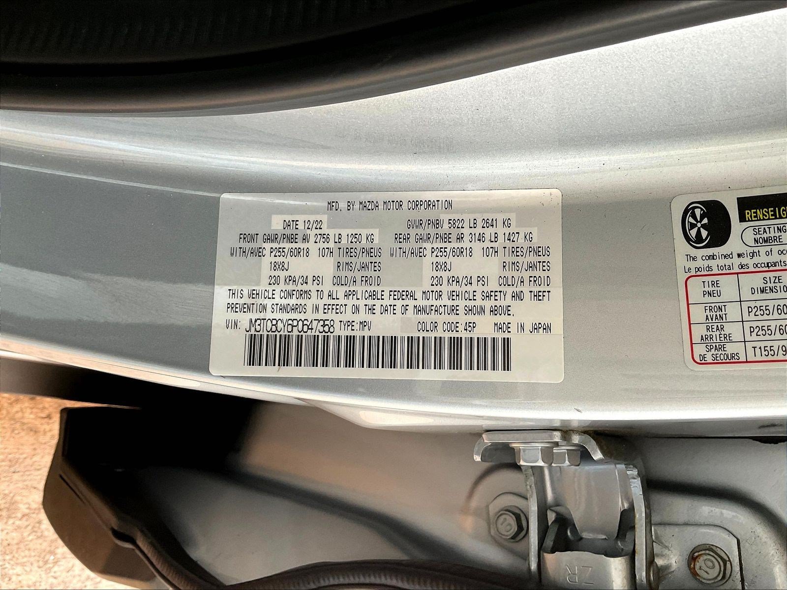 Used 2023 MAZDA CX-9 Touring AWD/4WD image 19