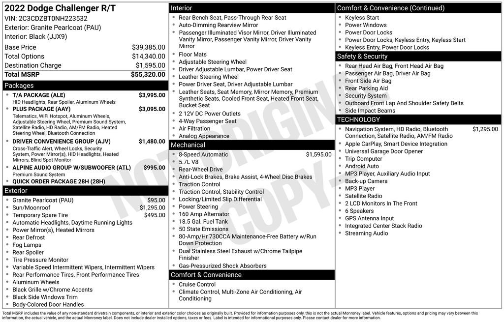 Used 2022 Dodge Challenger R/T w/ T/A Package RWD image 32