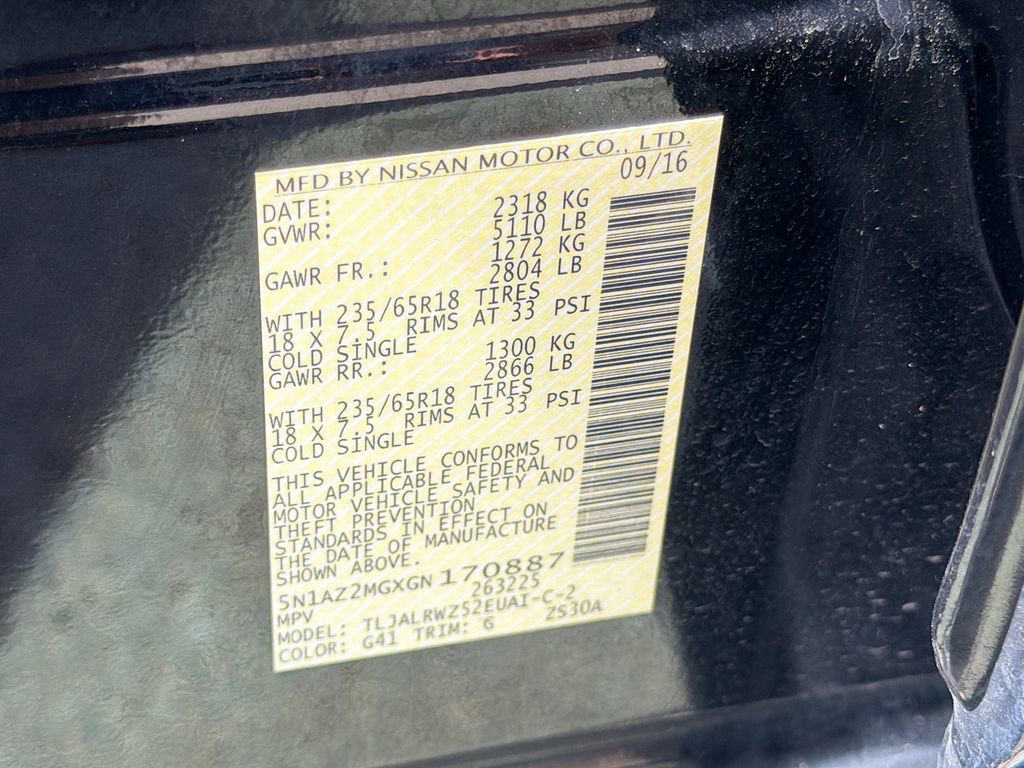 Used 2016 Nissan Murano SL w/ SL Technology Package image 42