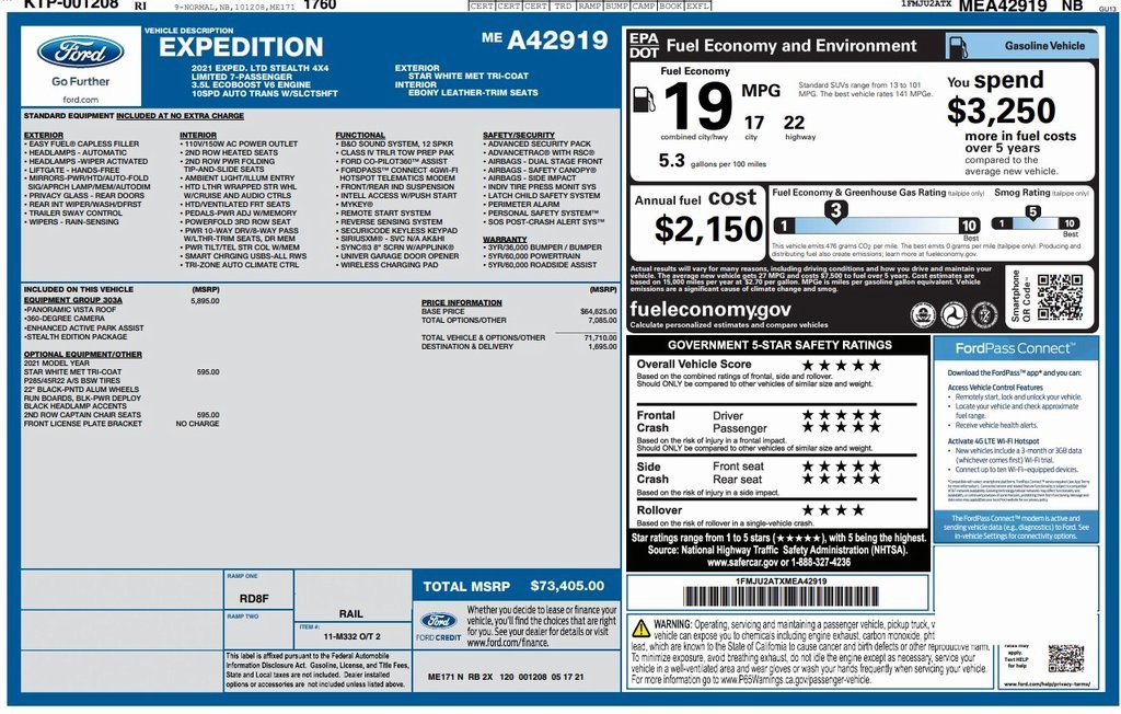 Used 2021 Ford Expedition Limited image 2