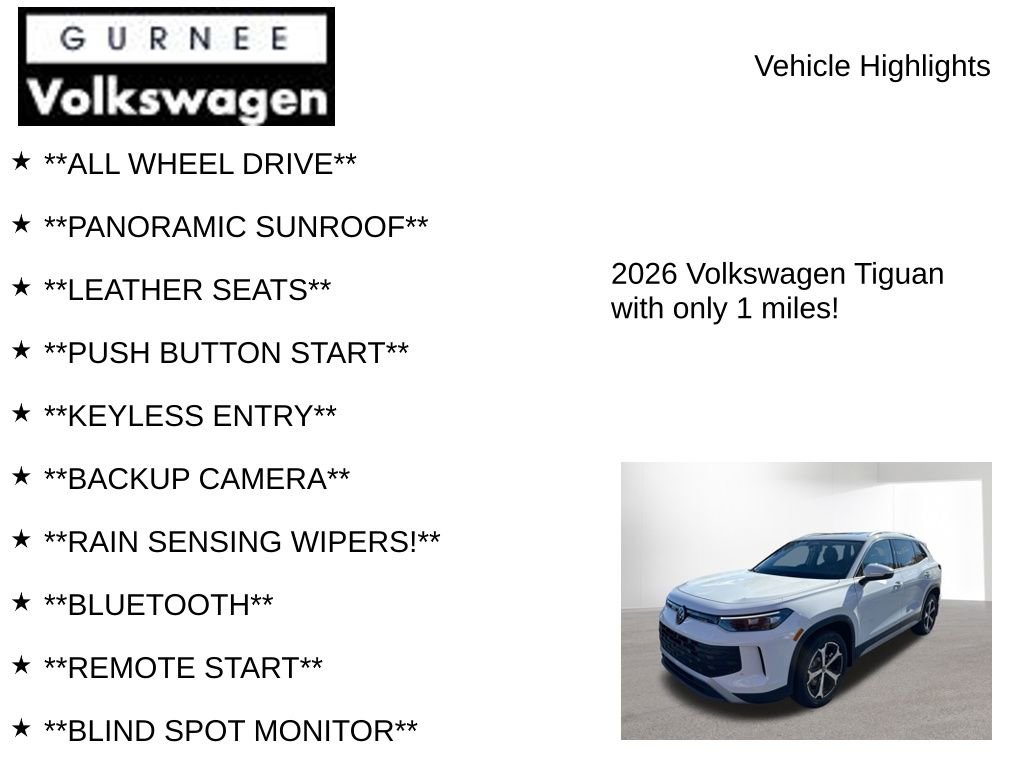 New 2026 Volkswagen Tiguan SE image 7