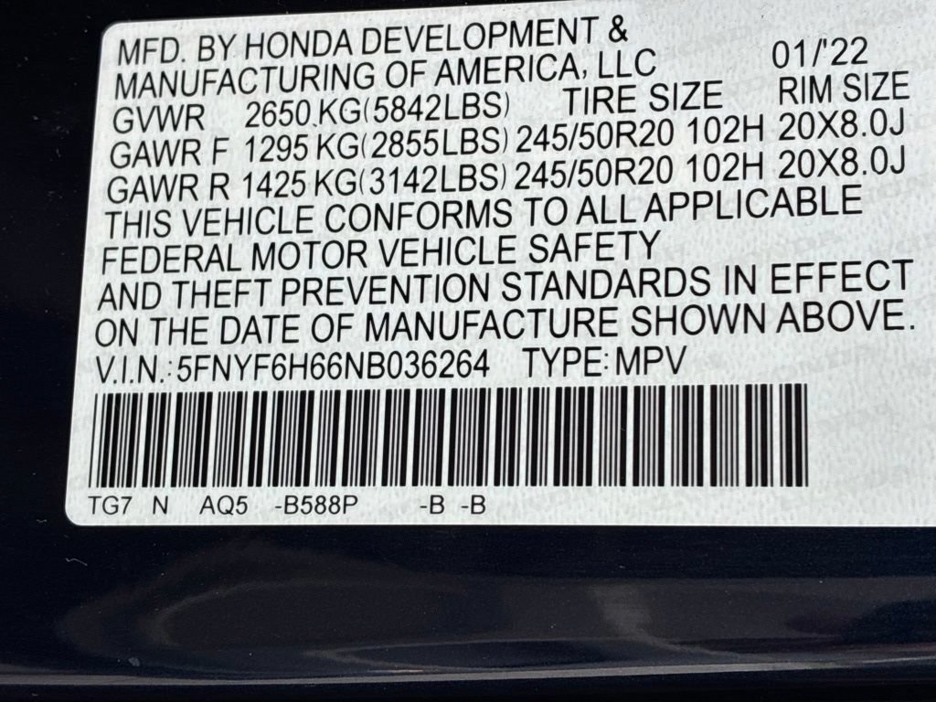 Used 2022 Honda Pilot Touring image 59