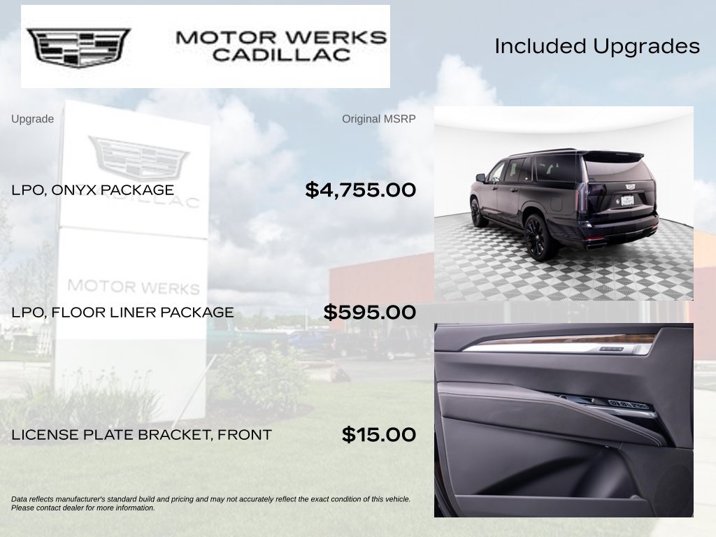 New 2026 Cadillac Escalade ESV Platinum Sport w/ LPO, ONYX Package AWD/4WD image 8