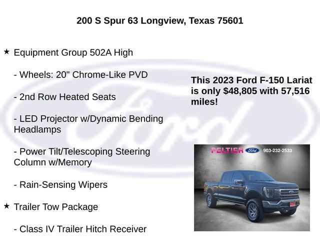 Used 2023 Ford F150 Lariat w/ Equipment Group 502A High image 10