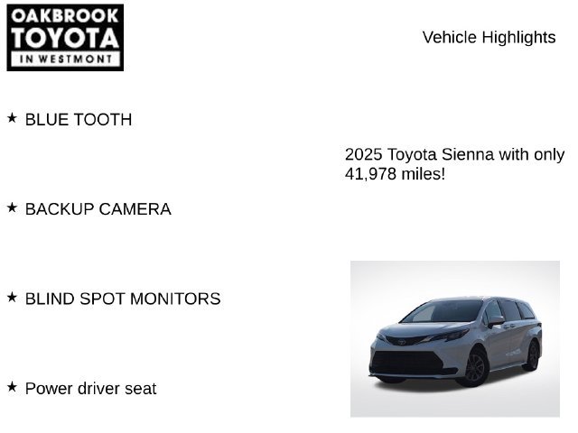 Certified 2025 Toyota Sienna LE FWD image 6