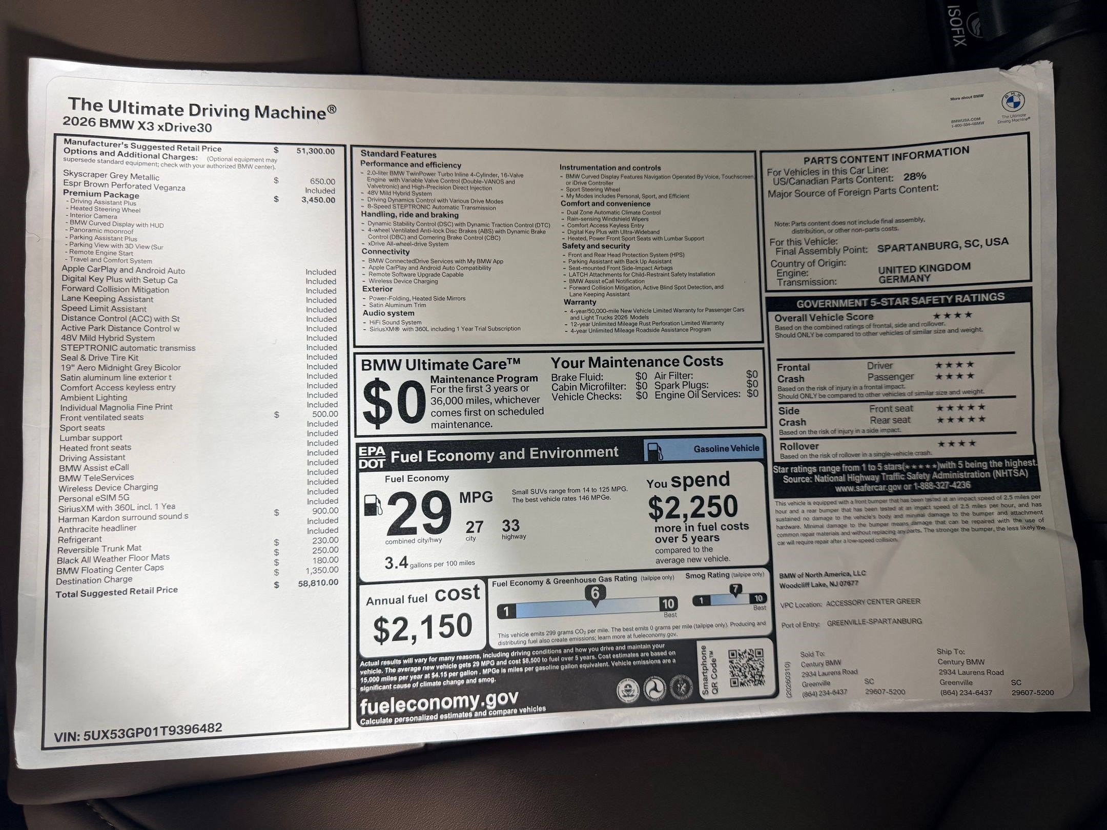 New 2026 BMW X3 xDrive30i w/ Premium Package AWD/4WD image 19