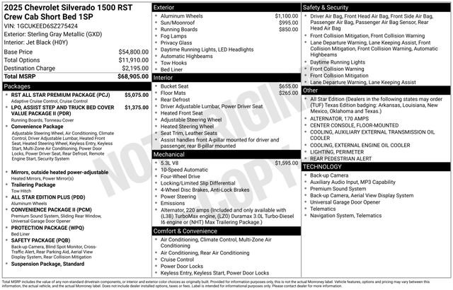 Certified 2025 Chevrolet Silverado 1500 RST w/ RST All Star Premium Package AWD/4WD image 20