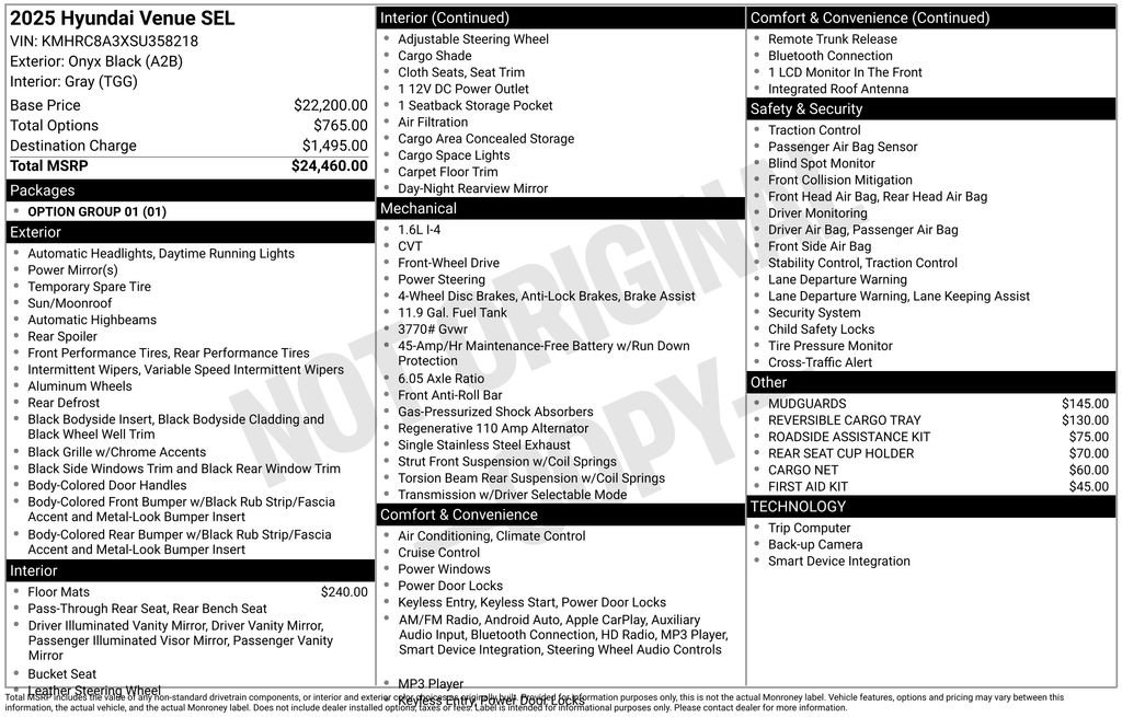 Certified 2025 Hyundai Venue SEL image 25