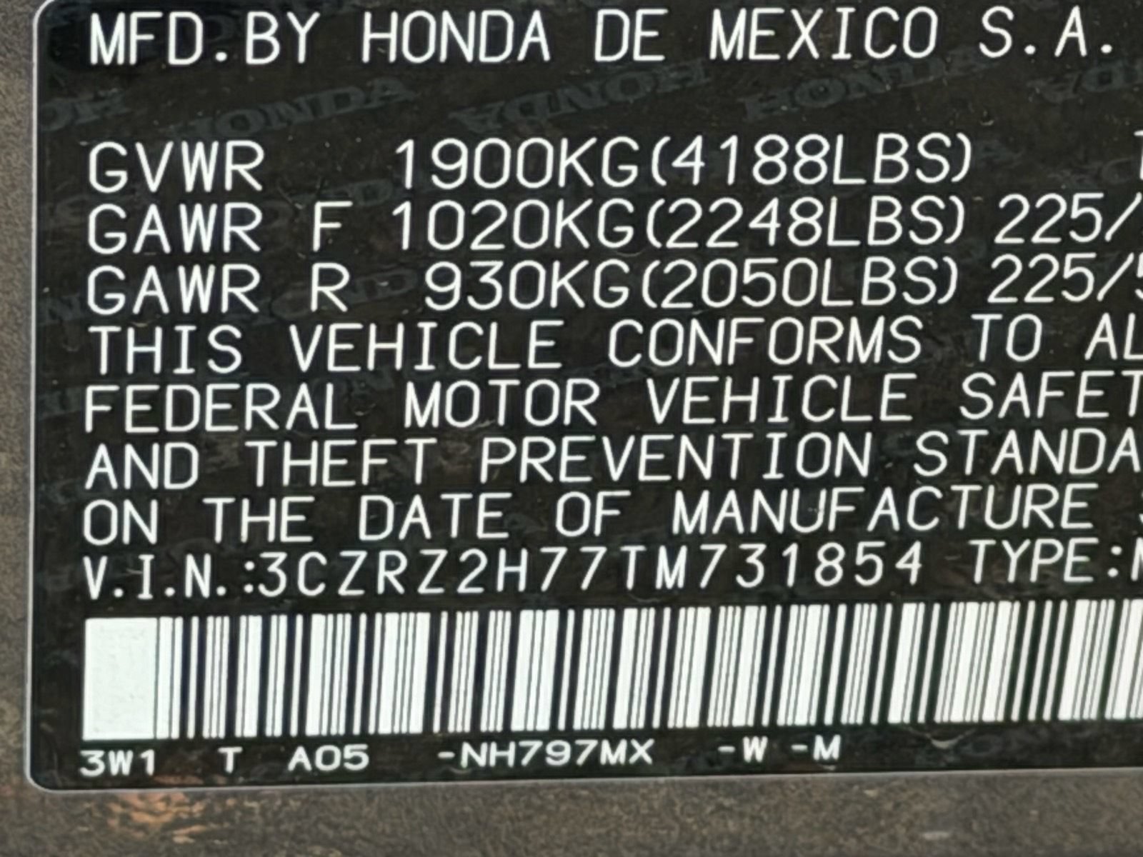Certified 2026 Honda HR-V EX-L image 42