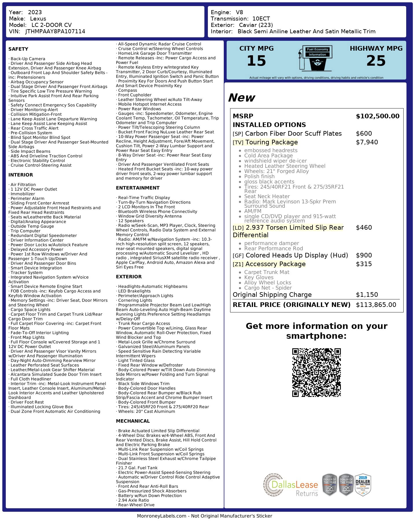 Used 2023 Lexus LC 500 Convertible w/ Touring Package image 3