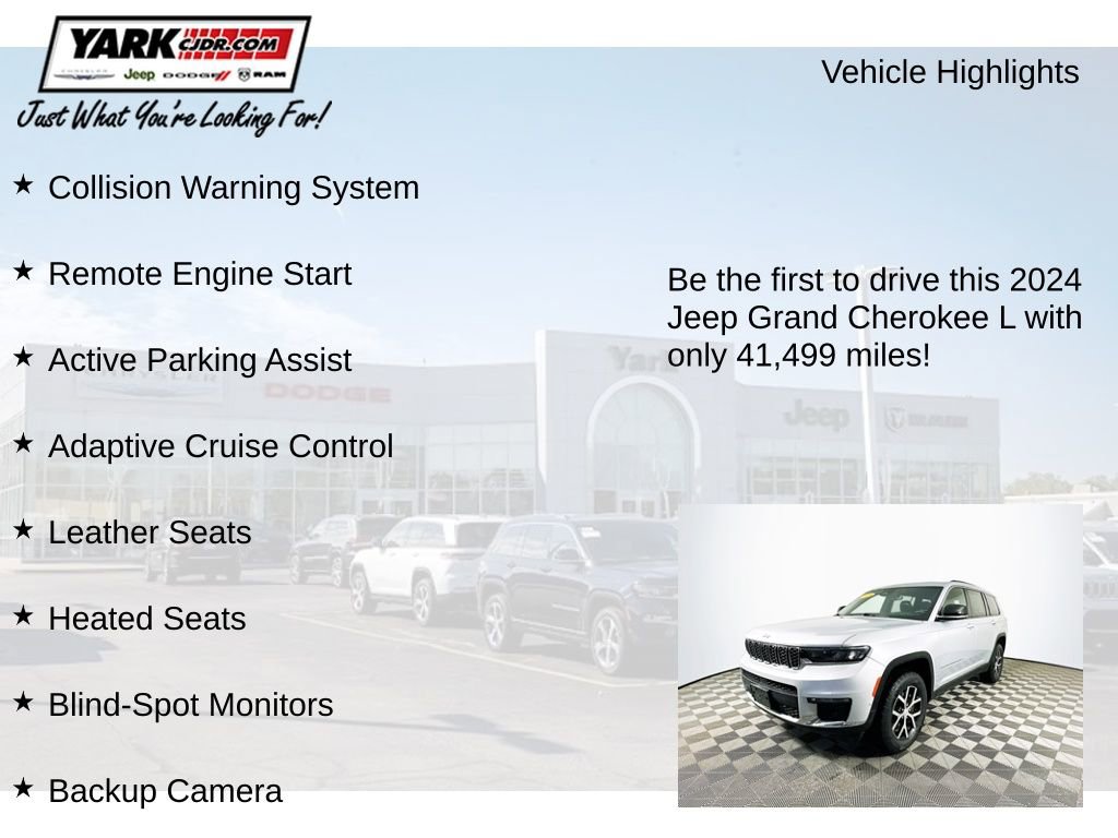 Certified 2024 Jeep Grand Cherokee L Limited w/ Luxury Tech Group II AWD/4WD image 13