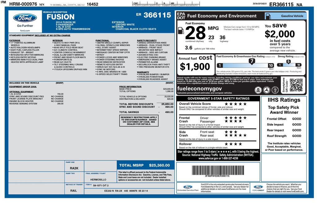 Used 2014 Ford Fusion SE image 2