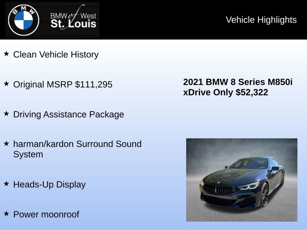 Used 2021 BMW M850i Gran Coupe xDrive M850i xDrive Gran Coupe w/ Driving Assistance Package image 8