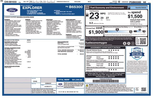 Certified 2023 Ford Explorer XLT w/ Equipment Group 202A AWD/4WD image 40