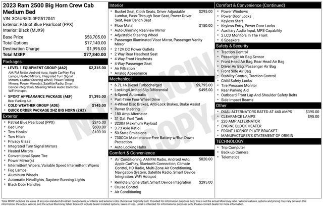 Used 2023 RAM 2500 Big Horn w/ Level 1 Equipment Group AWD/4WD image 8