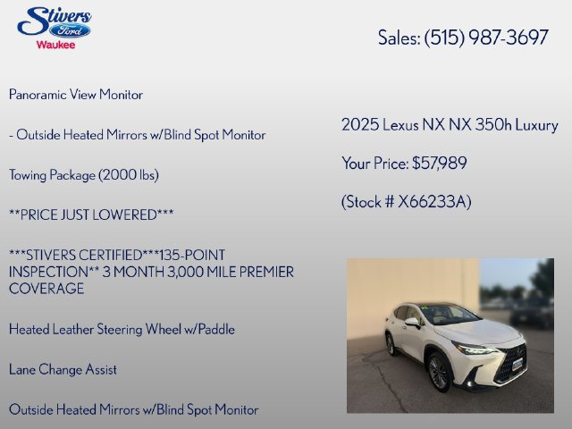 Used 2025 Lexus NX 350h AWD w/ Accessory Package (2T) image 16