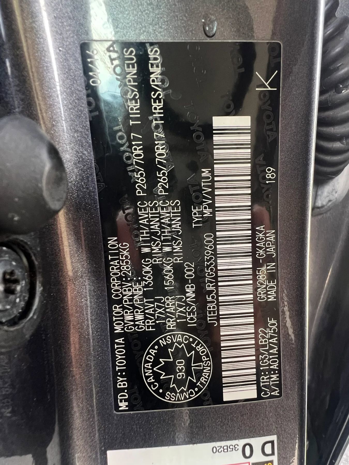 Used 2016 Toyota 4Runner Limited AWD/4WD image 35