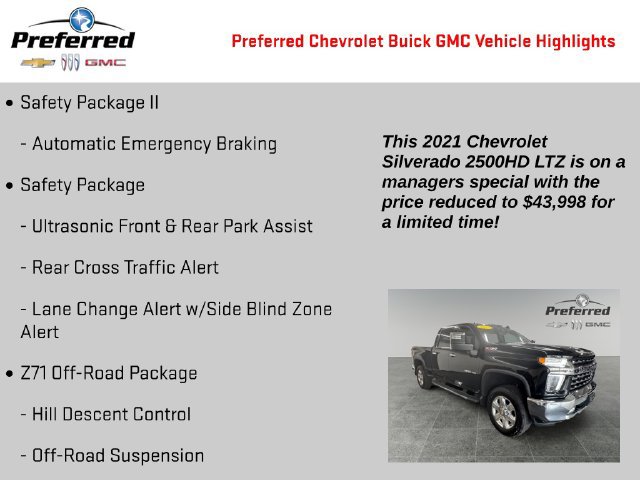 Used 2021 Chevrolet Silverado 2500 LTZ w/ LTZ Plus Package AWD/4WD image 9