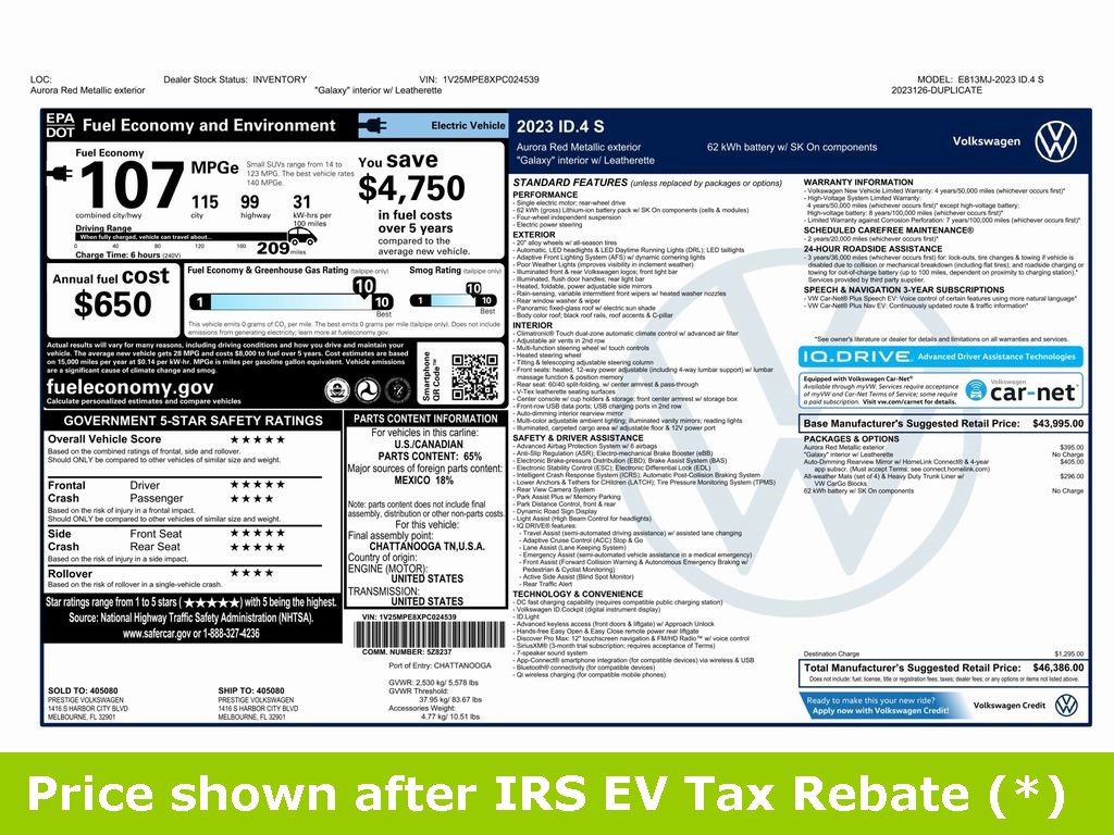 Used 2023 Volkswagen ID.4 S image 3