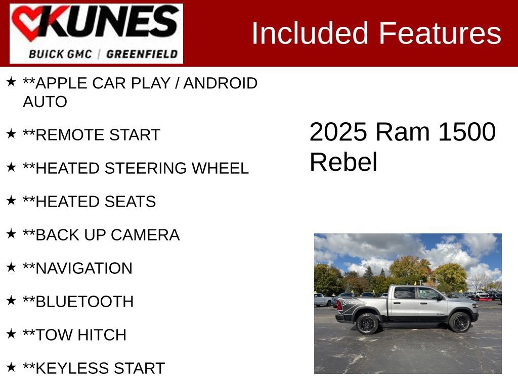 Used 2025 RAM 1500 Rebel w/ Rebel Level 1 Equipment Group image 2