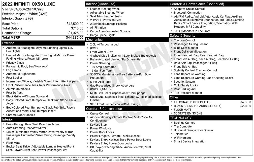 Used 2022 INFINITI QX50 Luxe image 3