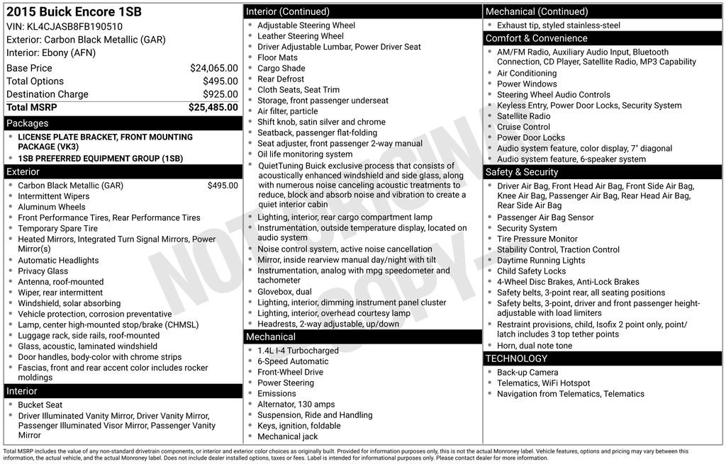 Used 2015 Buick Encore FWD image 20