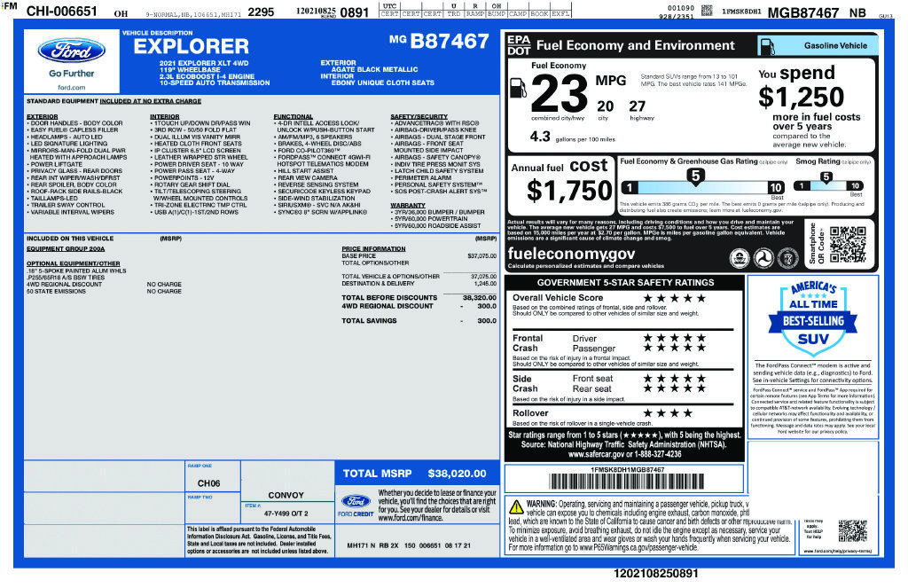 Certified 2021 Ford Explorer XLT AWD/4WD image 5
