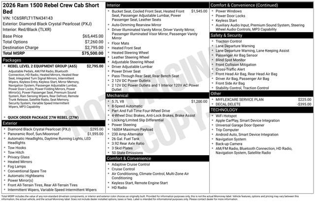 New 2026 RAM 1500 Rebel w/ Rebel Level 2 Equipment Group AWD/4WD image 4