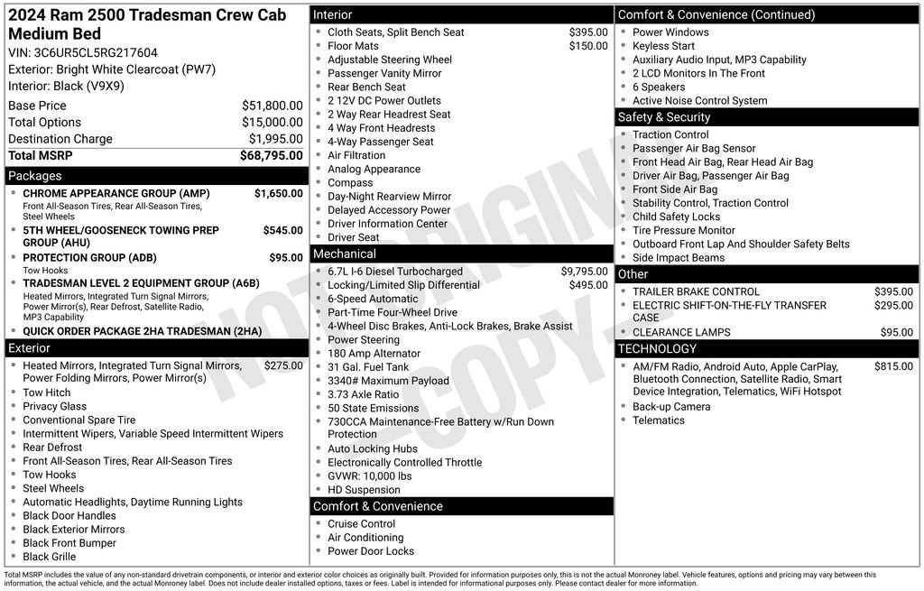 Certified 2024 RAM 2500 Tradesman w/ Chrome Appearance Group AWD/4WD image 40