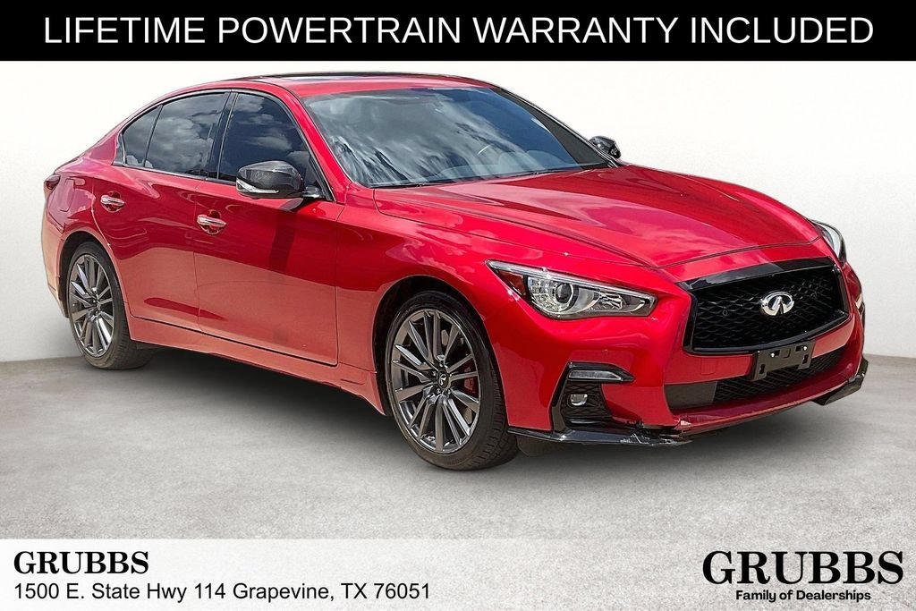 Certified 2024 INFINITI Q50 Red Sport 400 w/ Carbon Fiber Package