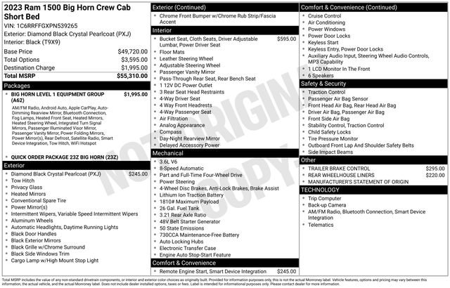 Used 2023 RAM 1500 4x4 Crew Cab image 2