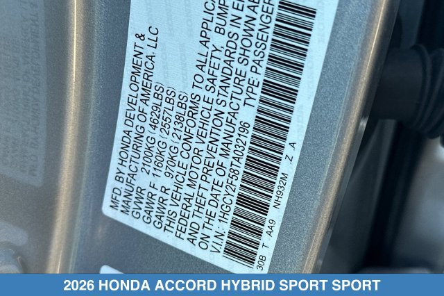 Certified 2026 Honda Accord Sport image 30