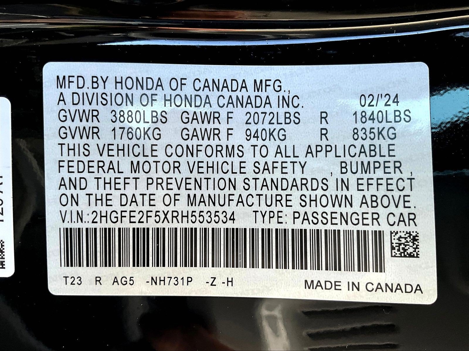 Used 2024 Honda Civic Sport image 18