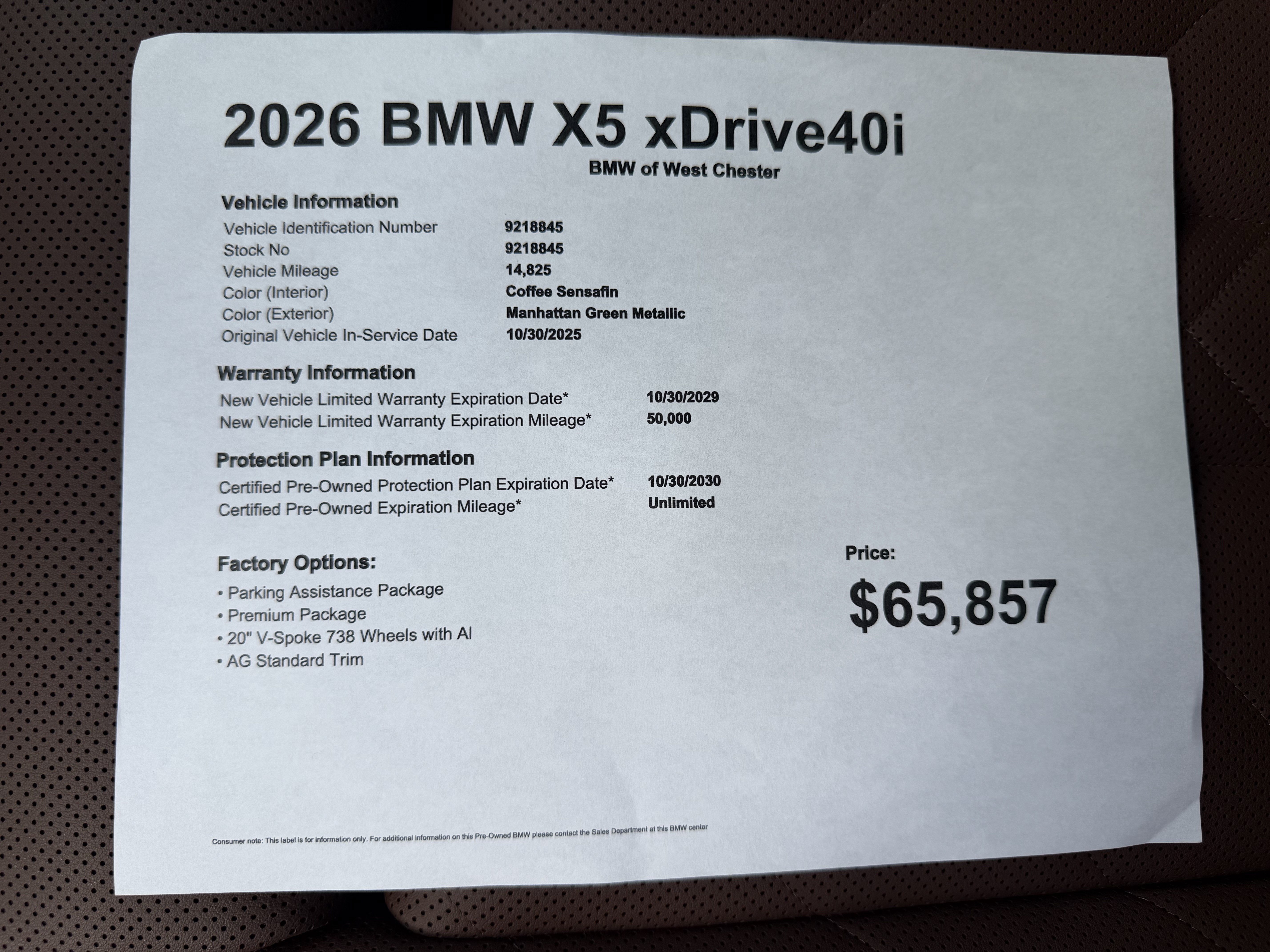 Certified 2026 BMW X5 xDrive40i w/ Premium Package AWD/4WD image 19