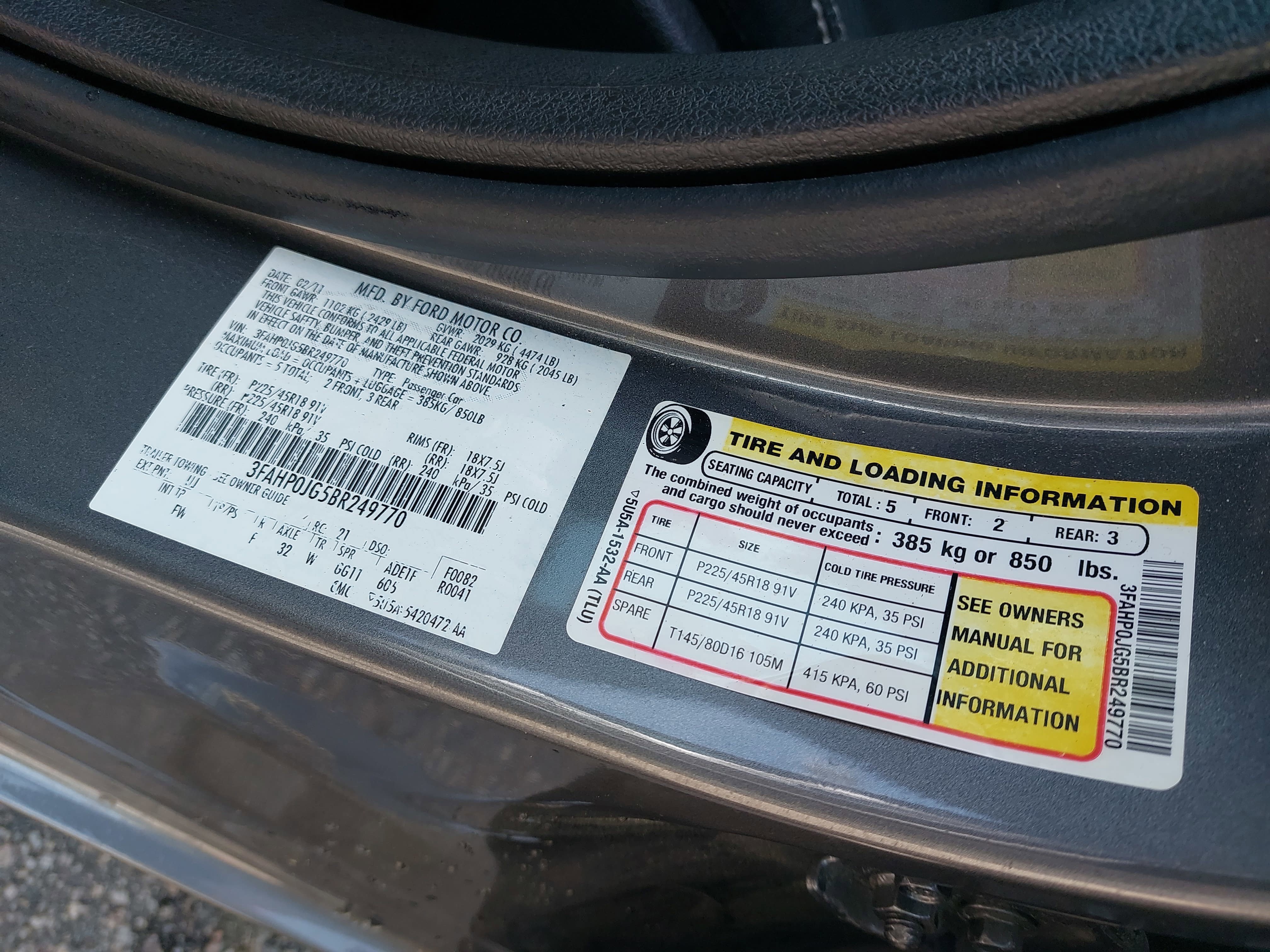 Used 2011 Ford Fusion SEL w/ 302A Rapid Spec Order Code image 34