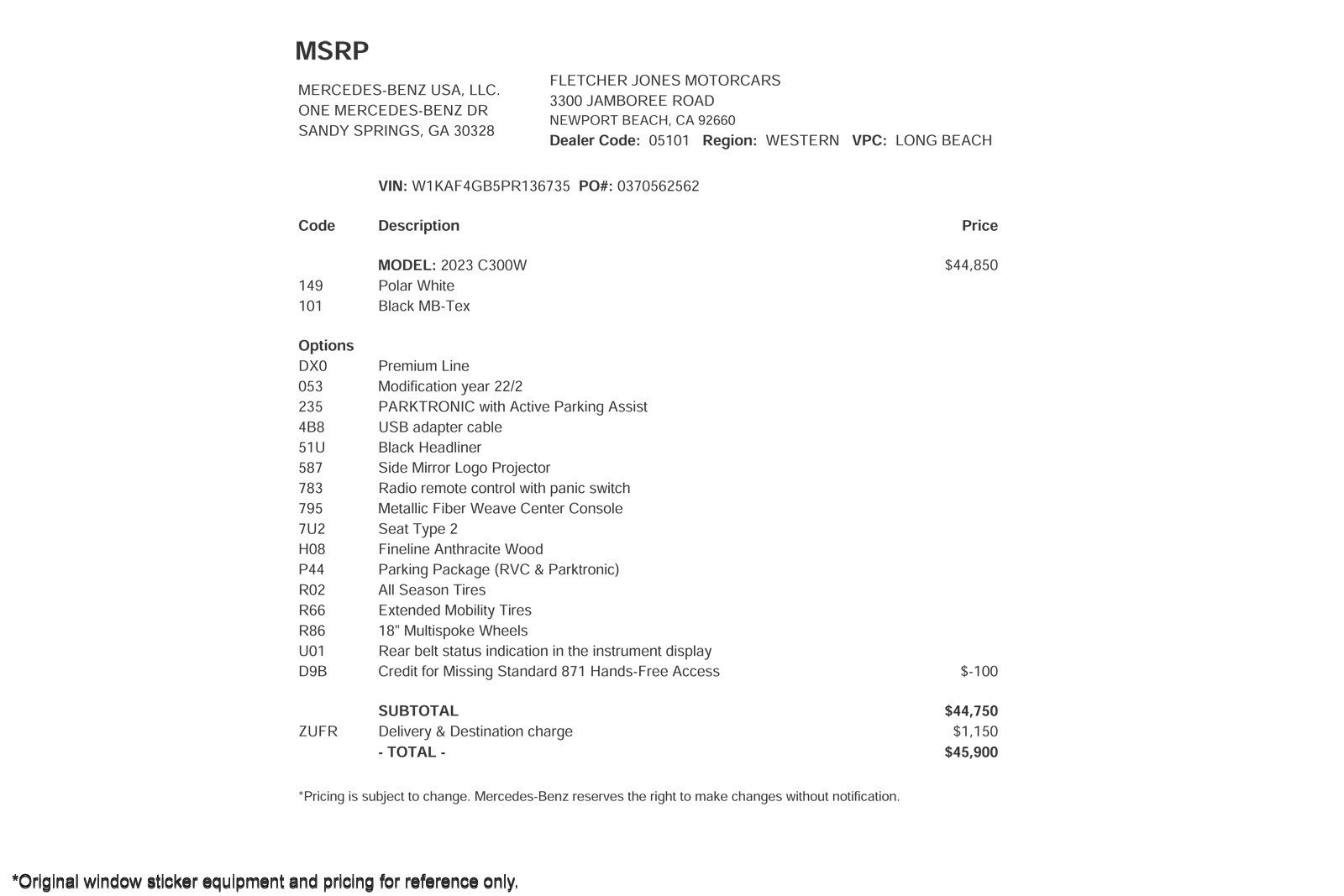 Used 2023 Mercedes-Benz C 300 C 300 Sedan image 2