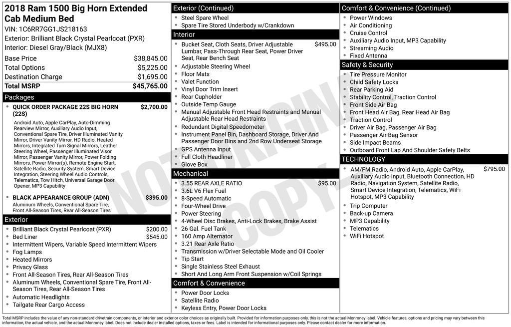 Used 2018 RAM 1500 Big Horn AWD/4WD image 3