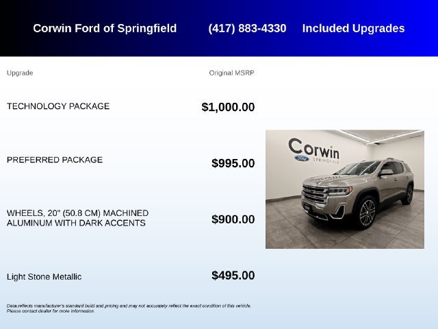 Used 2022 GMC Acadia SLT w/ Technology Package AWD/4WD image 5